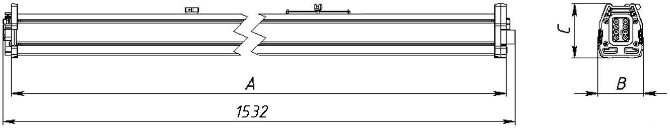 СТ LED MALL PlugIN 2x30 ASYM 4000K светильник — миниатюра 2