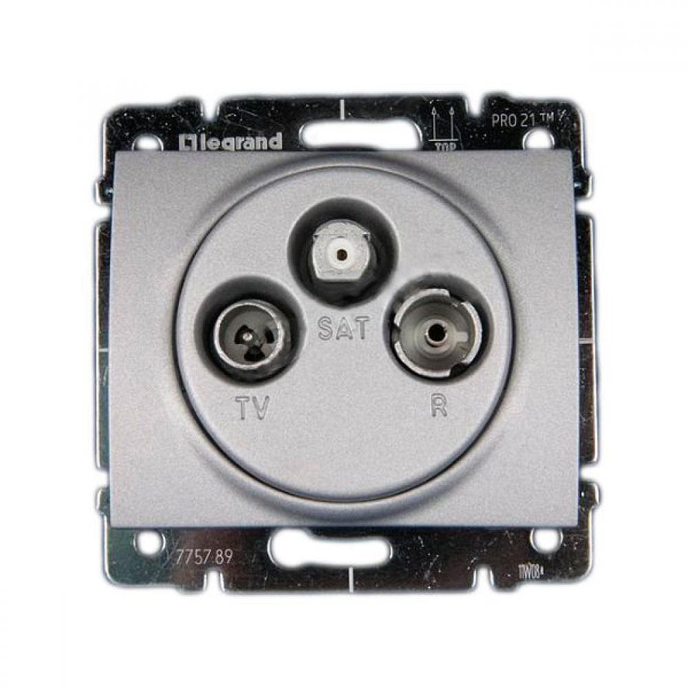 Legrand DIY Galea Life Алюминий Розетка TV-FM-SAT 1,5 dB 696848