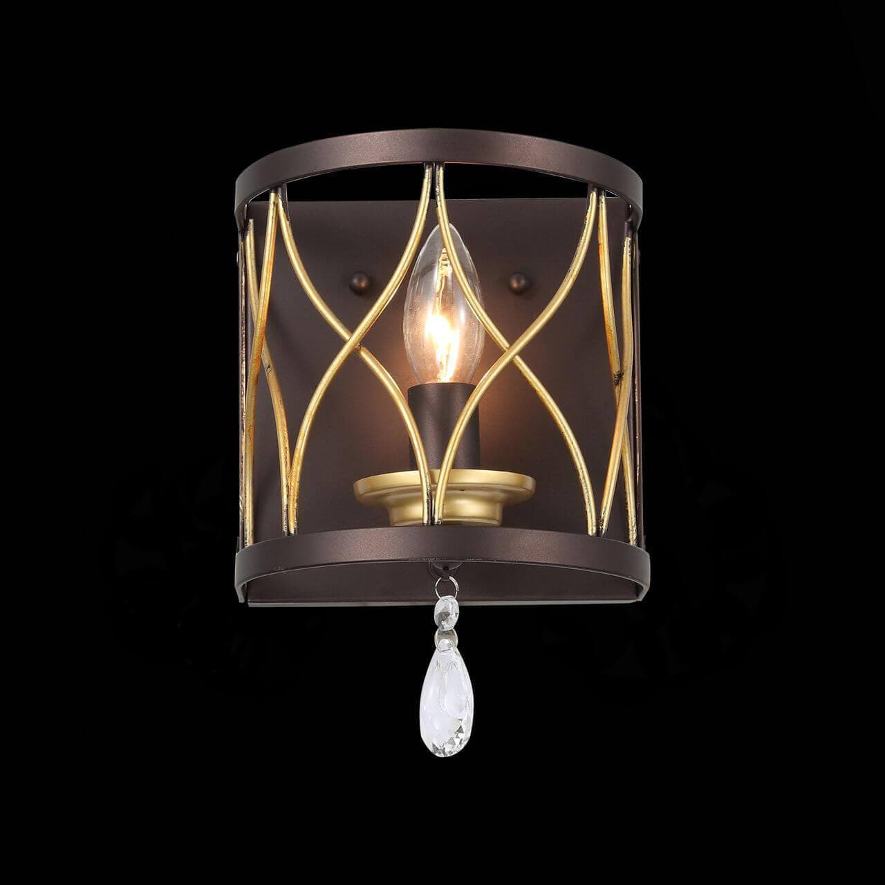 ST LUCE SL789.421.01 Бра  Темный кофе, Золото/Темный кофе, Золото, Прозрачный E14 1*60W — миниатюра 2