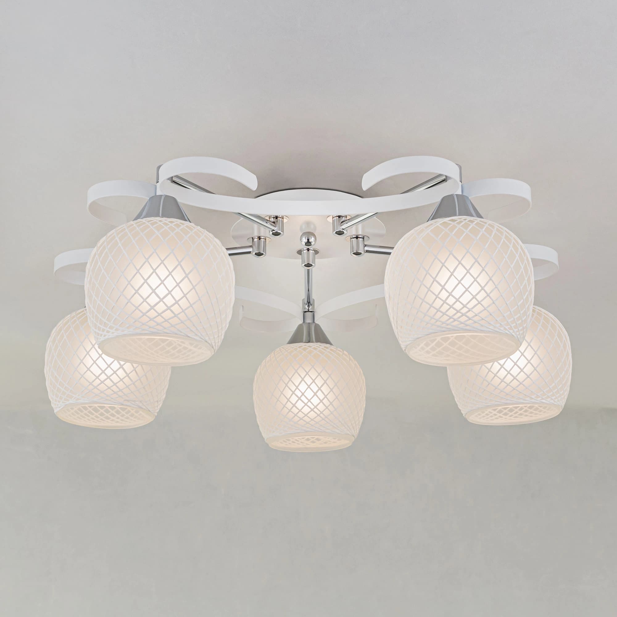 Citilux CL171151 Сюзи Белая+Хром Светильник Люстра — миниатюра 3