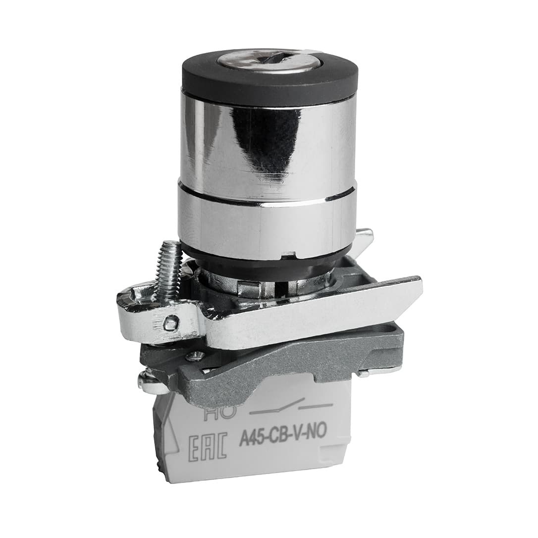 КЭАЗ Переключатель OptiSignal D22 C4-SK-21 с ключем 2 положения металл 1НО XB4BG21