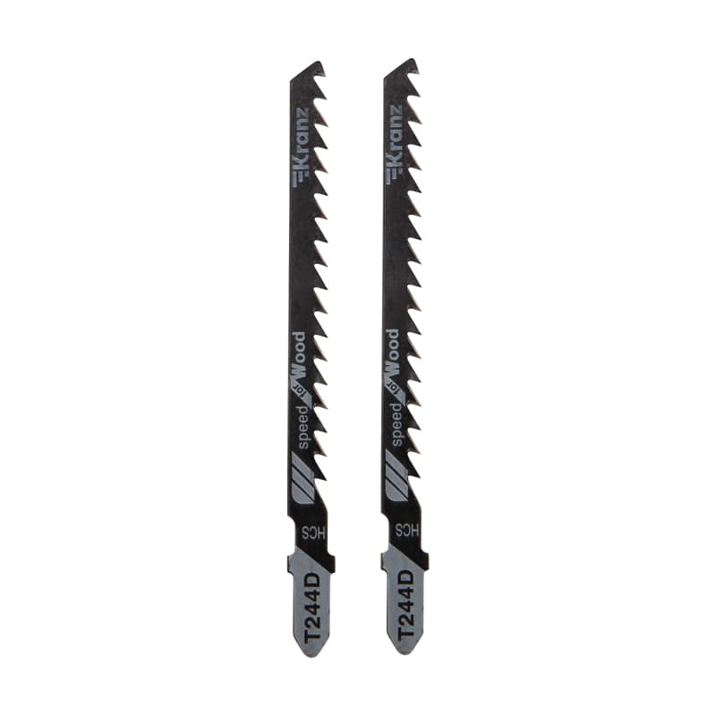 Kranz Пилка для электролобзика по дереву  T244D 100 мм 6 зубьев на дюйм 8-60 мм фигурный рез (2 шт./уп.) KR-92-0312 — миниатюра 1