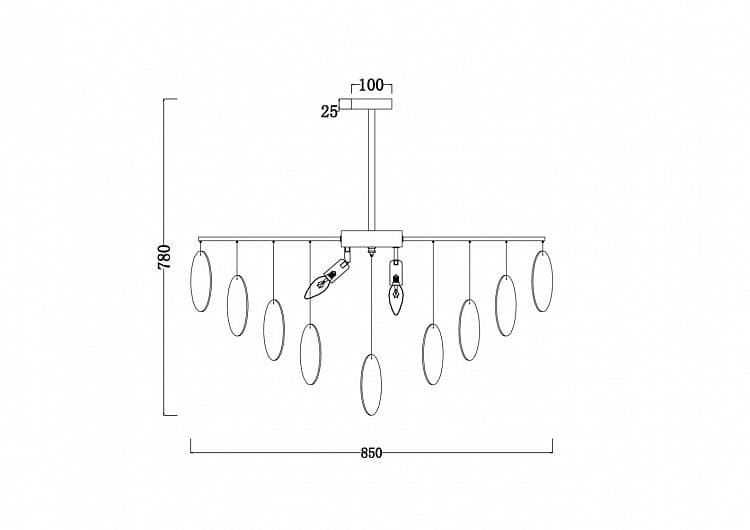 Freya Modern Латунь Люстра FR5104PL-08BS — миниатюра 5