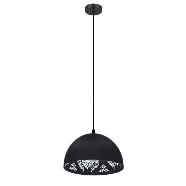 Eglo 43472 Подвес CONGRESBURY, 1х40W(E27), 380, H1100, сталь, черный/сталь, черный, белый — миниатюра 1