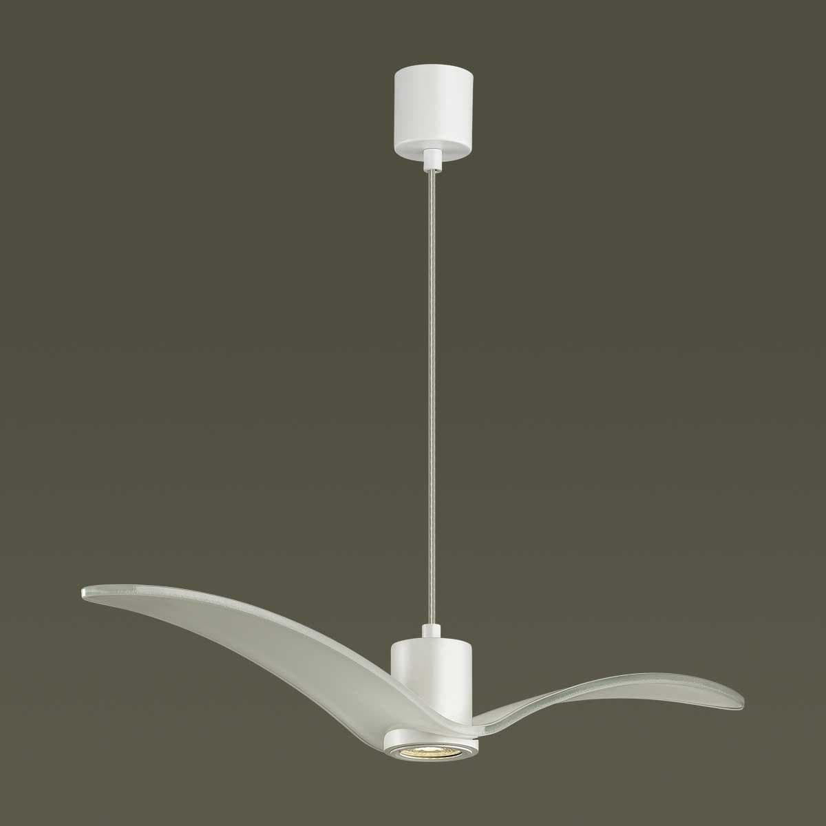 Odeon Light 4904/1A PENDANT ODL22 233 белый/стекло Подвес GU10 1*5W BIRDS — миниатюра 4