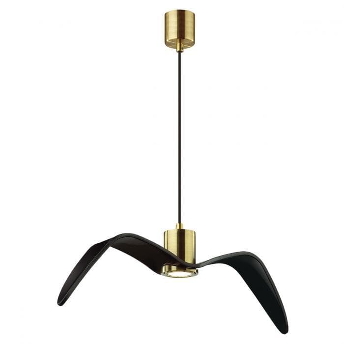 Odeon Light 4900/1C PENDANT ODL22 233 черный/бронзовый/стекло Подвес GU10 1*5W BIRDS — миниатюра 1