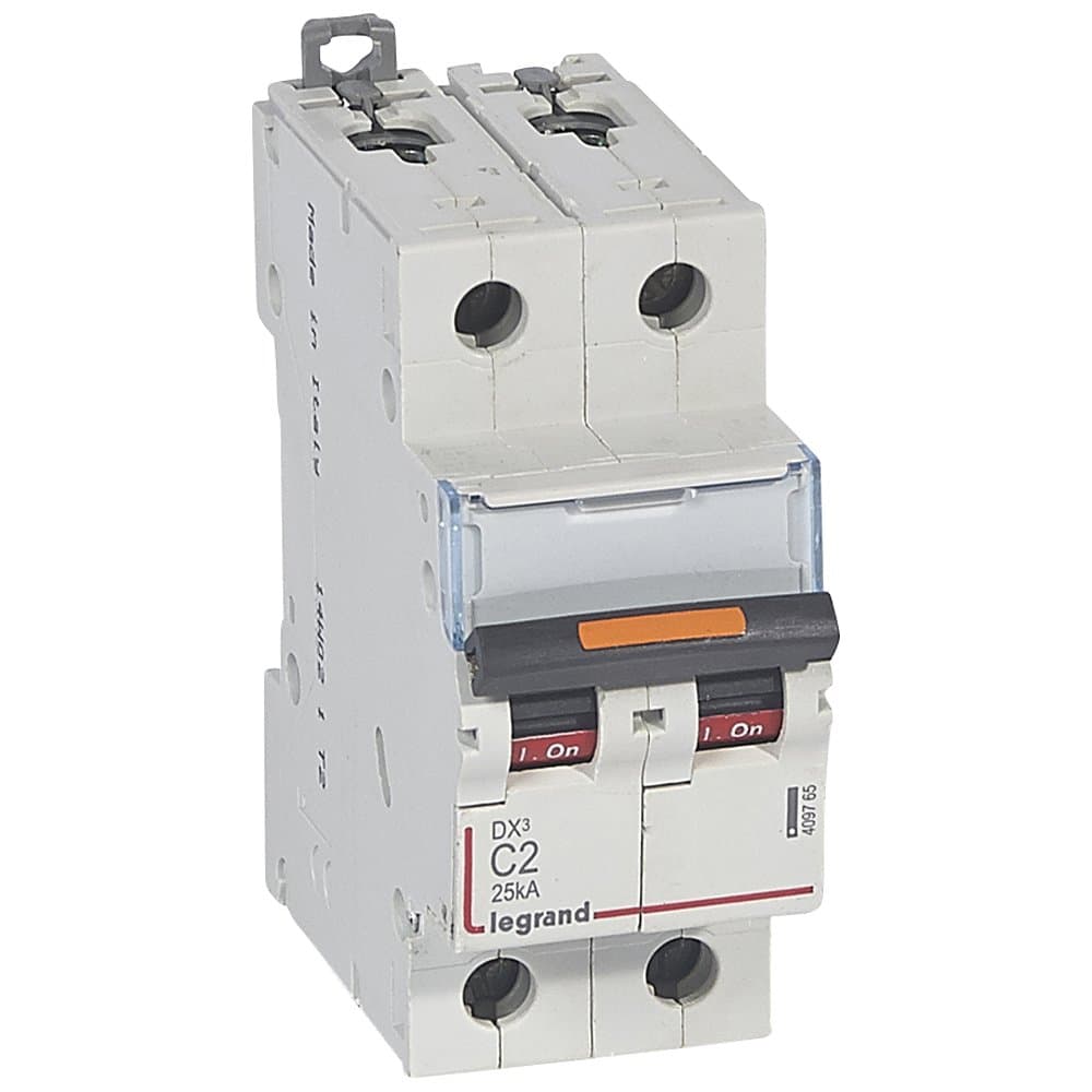 Legrand DX3 Автоматический выключатель 2P 2A (С) 25кА 409765