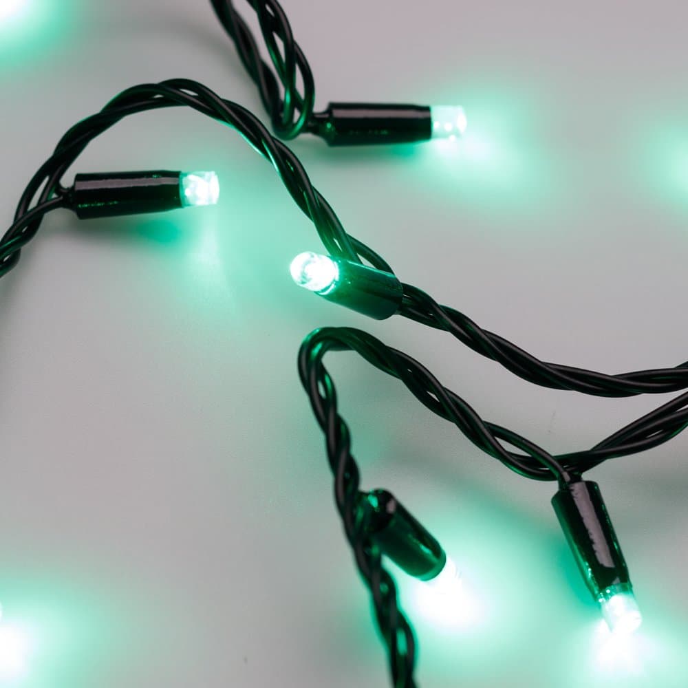 Arlight Светодиодная гирлянда ARD-STRING-CLASSIC-10000-BLACK-100LED-STD GREEN (230V, 7W) (Ardecoled, IP65) 025800 — миниатюра 2