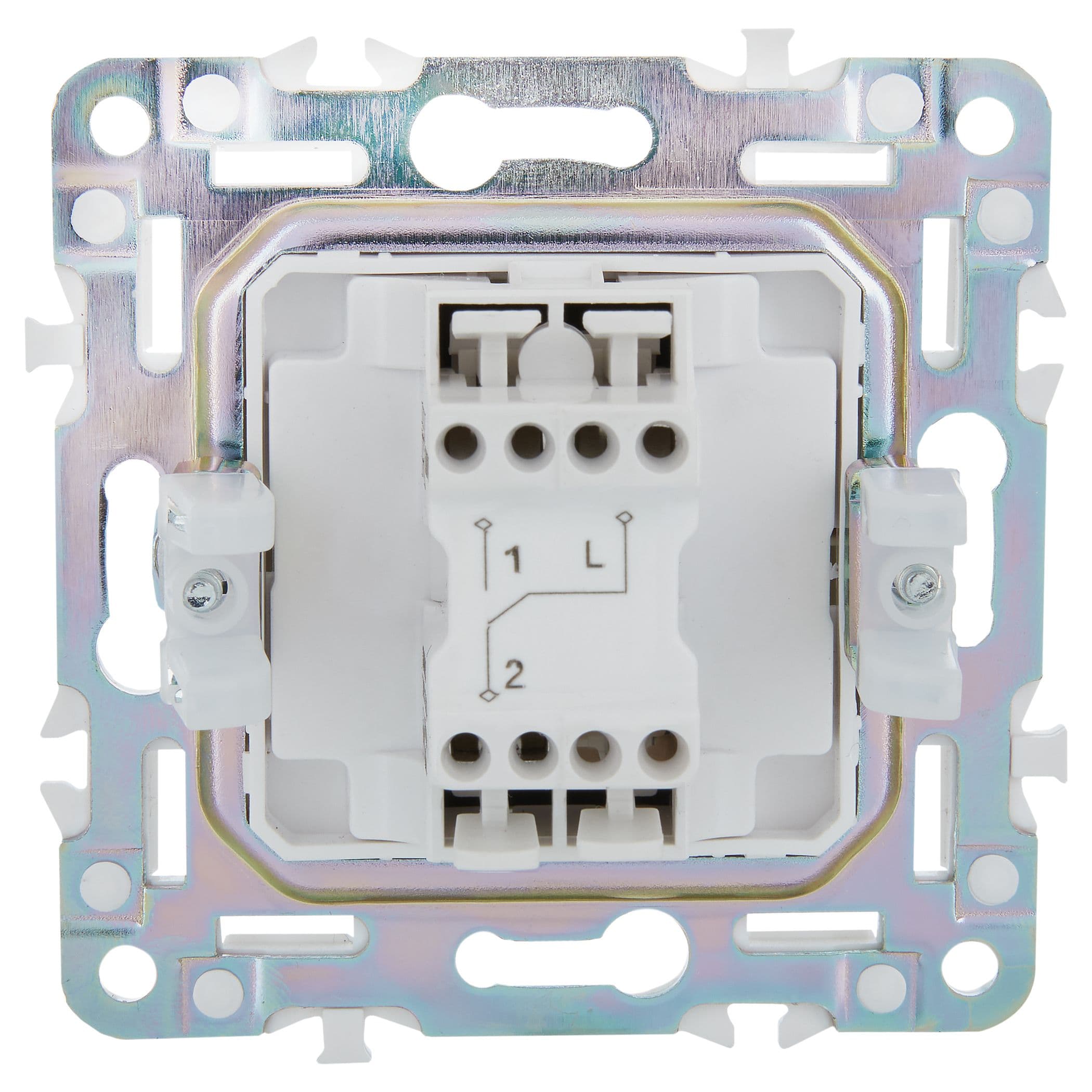 IEK SKANDY Графит Выключатель 1-клавишный проходной 10А SK-V02G — миниатюра 3