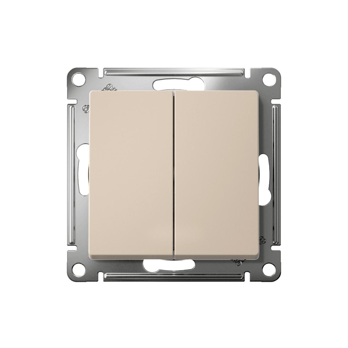 Systeme Electric AtlasDesign Песочный Выключатель 2-клавишный, сх.5, 10АХ, мех., быстрозажим. клем. — миниатюра 4