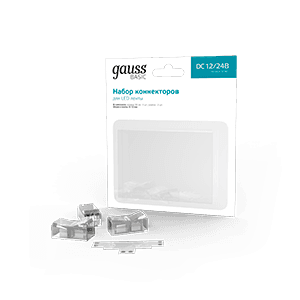 Gauss Набор коннекторов Basic: Т-образный коннектор, 3 клипсы, 8-10 мм, IP20 BT400 — миниатюра 1