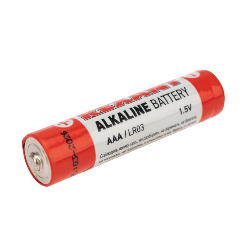 Алкалиновая батарейка AAA/LR03 1,5 V 1200 mAh Rexant 30-1012 — миниатюра 1