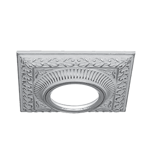 Gauss Светильник Antique Gu5.3 1/50 квадрат, белый/серебро CA029