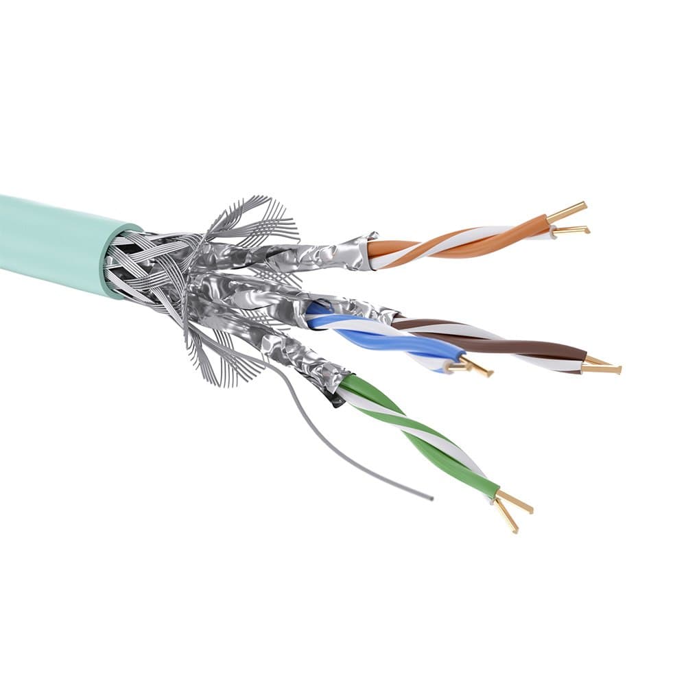 DKC Кабель CAT 6A, S/FTP, нг(А)-HF, бухта 500м, аква RN6ASFA01AQ