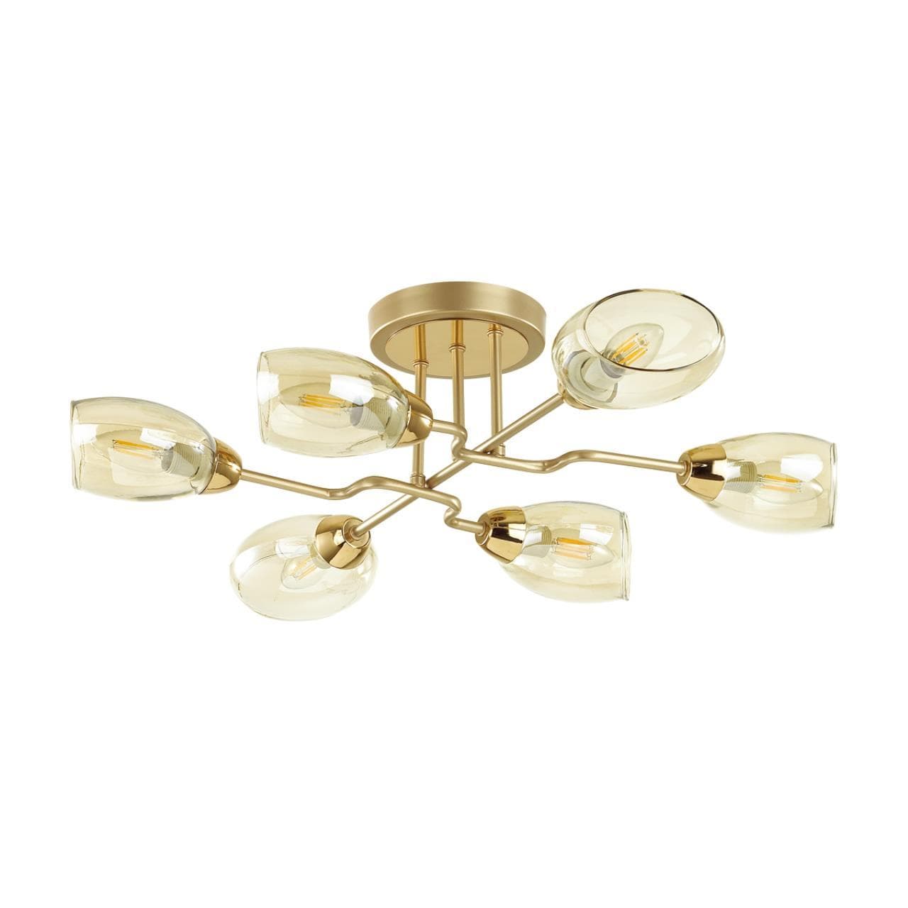 Lumion 4536/6C MODERNI LN21 178 золото, матовое золото Люстра потолочная E14 6*40W 220V LACIE — миниатюра 2