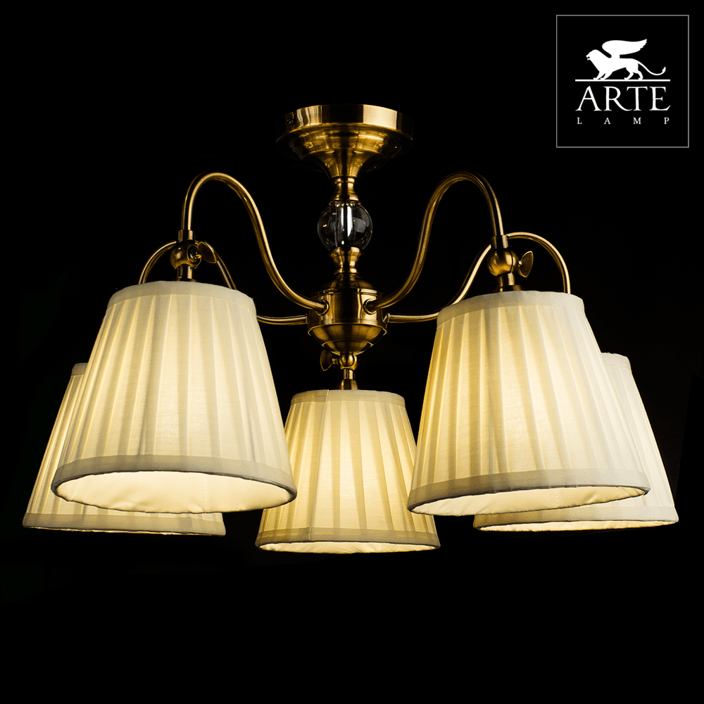 Arte Lamp Seville Медь/Белая Люстра 40W E14 A1509PL-5PB — миниатюра 2