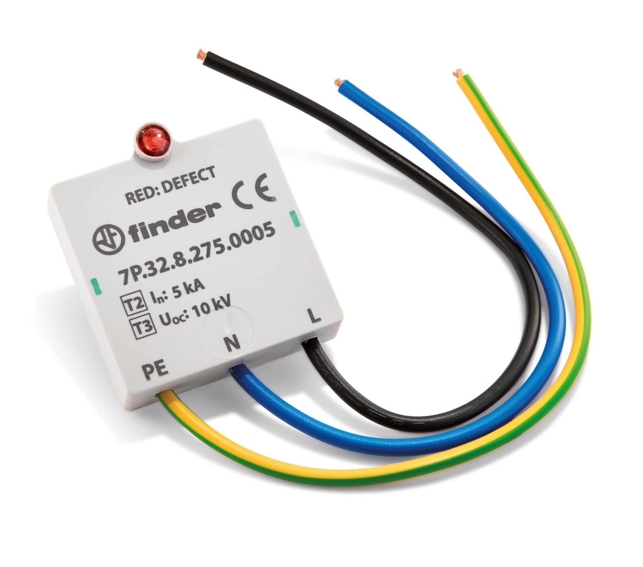 Finder Устройство защиты от импульсных перенапряжений УЗИП тип 3 (для LED); степень защиты IP20 7P3182750005
