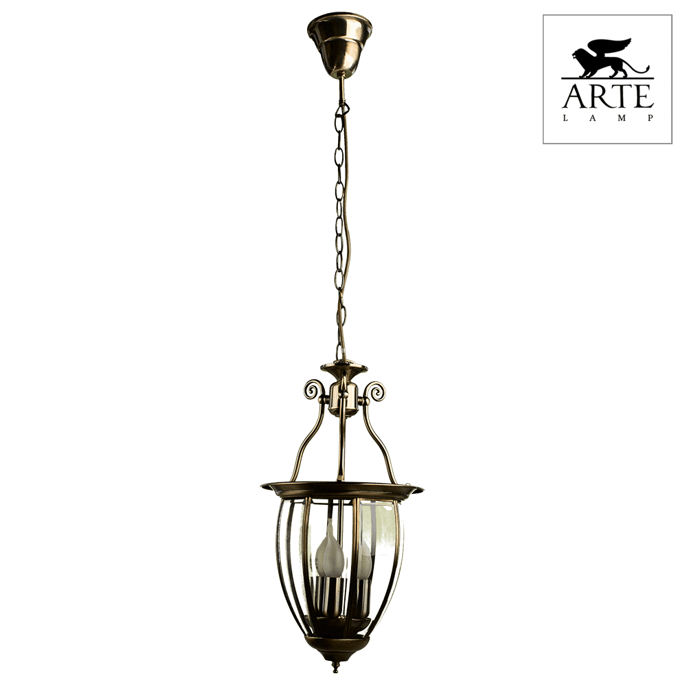 Arte Lamp Rimini Бронза/Прозрачный Светильник подвесной 60W E14 A6509SP-3AB — миниатюра 4