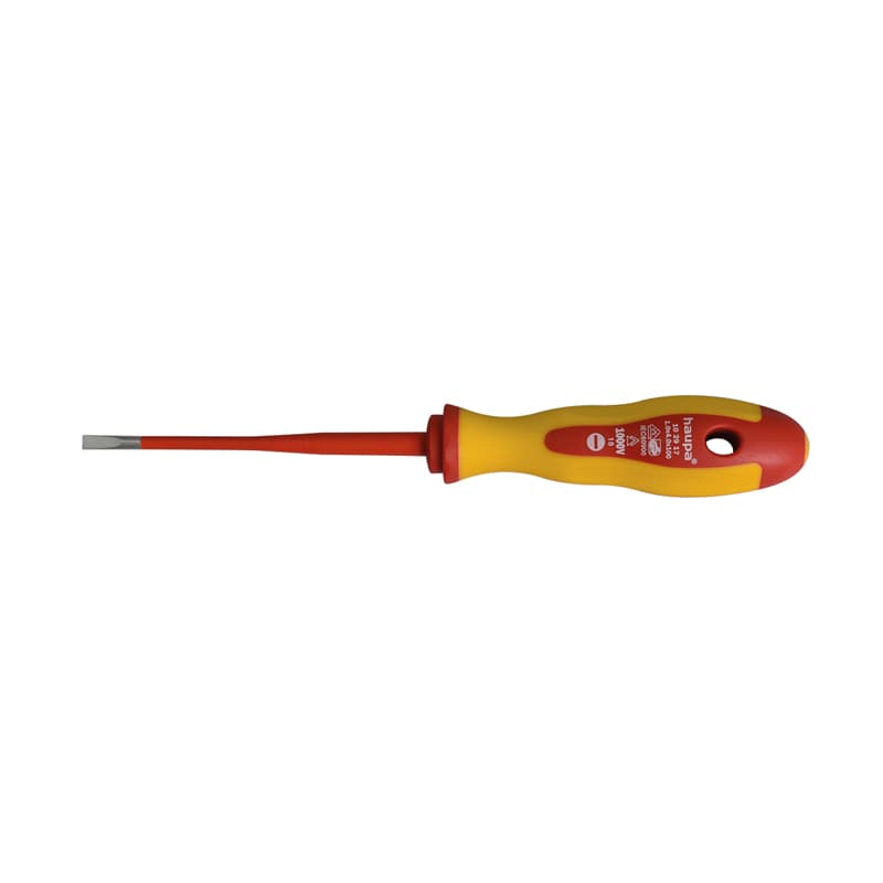 Haupa Отвёртка двухкомпонентная шлицевая VDE 4х100 мм SL 1x4, серия Slim 102917