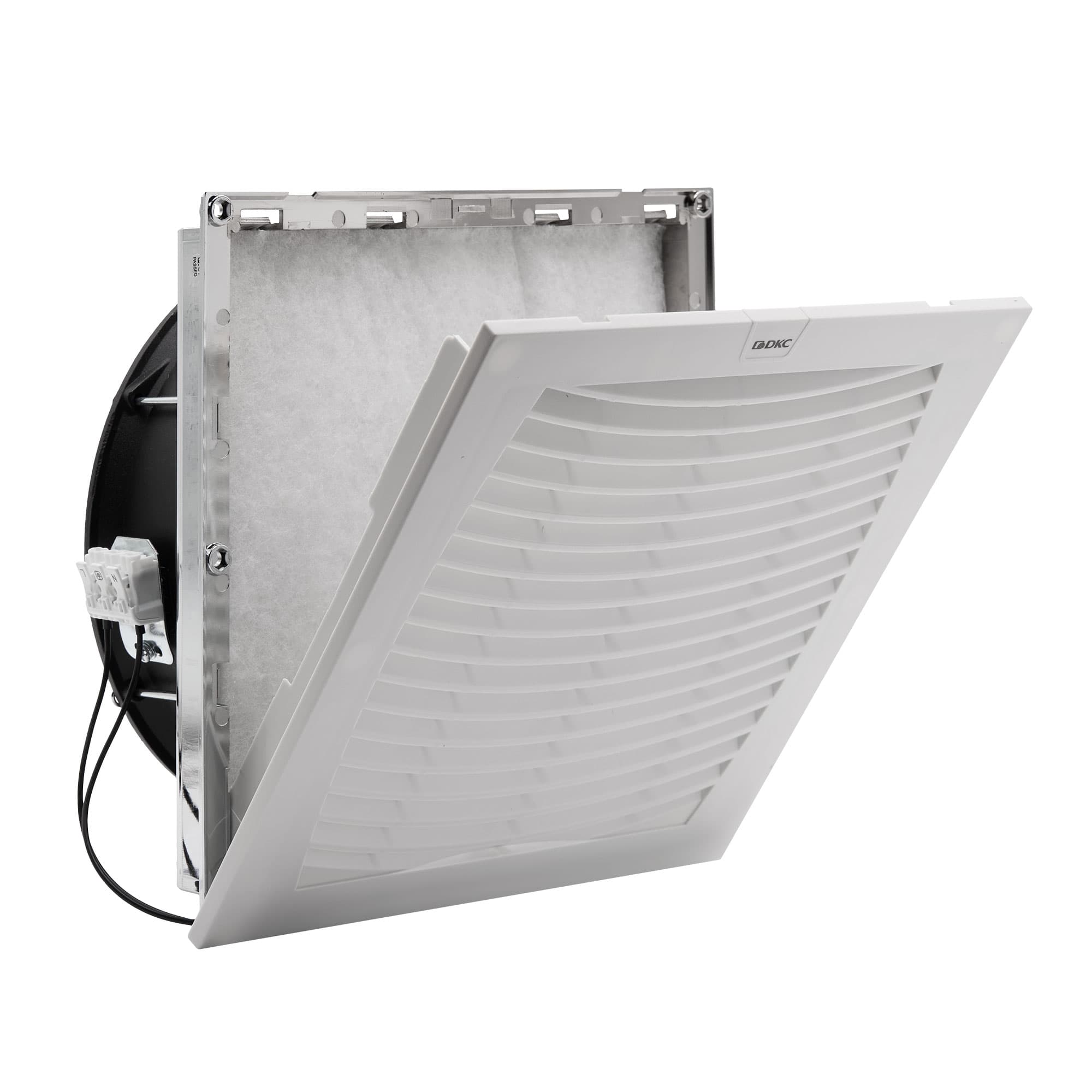 DKC Вентилятор с фильтром ЭМС 500 м3/ч, 115В AC, 255х255 мм, IP54 — миниатюра 3