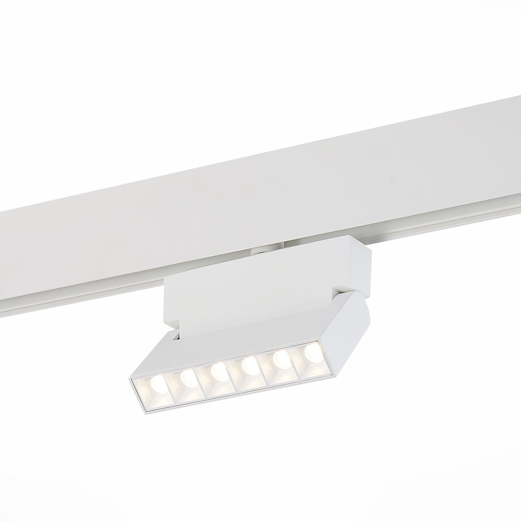 ST Luce ST362.546.06 Магнитный трековый светильник белый LED 1*6W 4000K 532Lm Ra>80 36° IP20 L120xW22xH134 48V