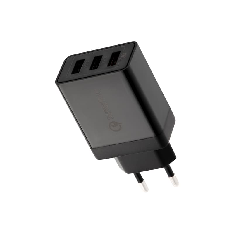Сетевое зарядное устройство-переходник 3xUSB адаптер, 30W черное Rexant 18-2215