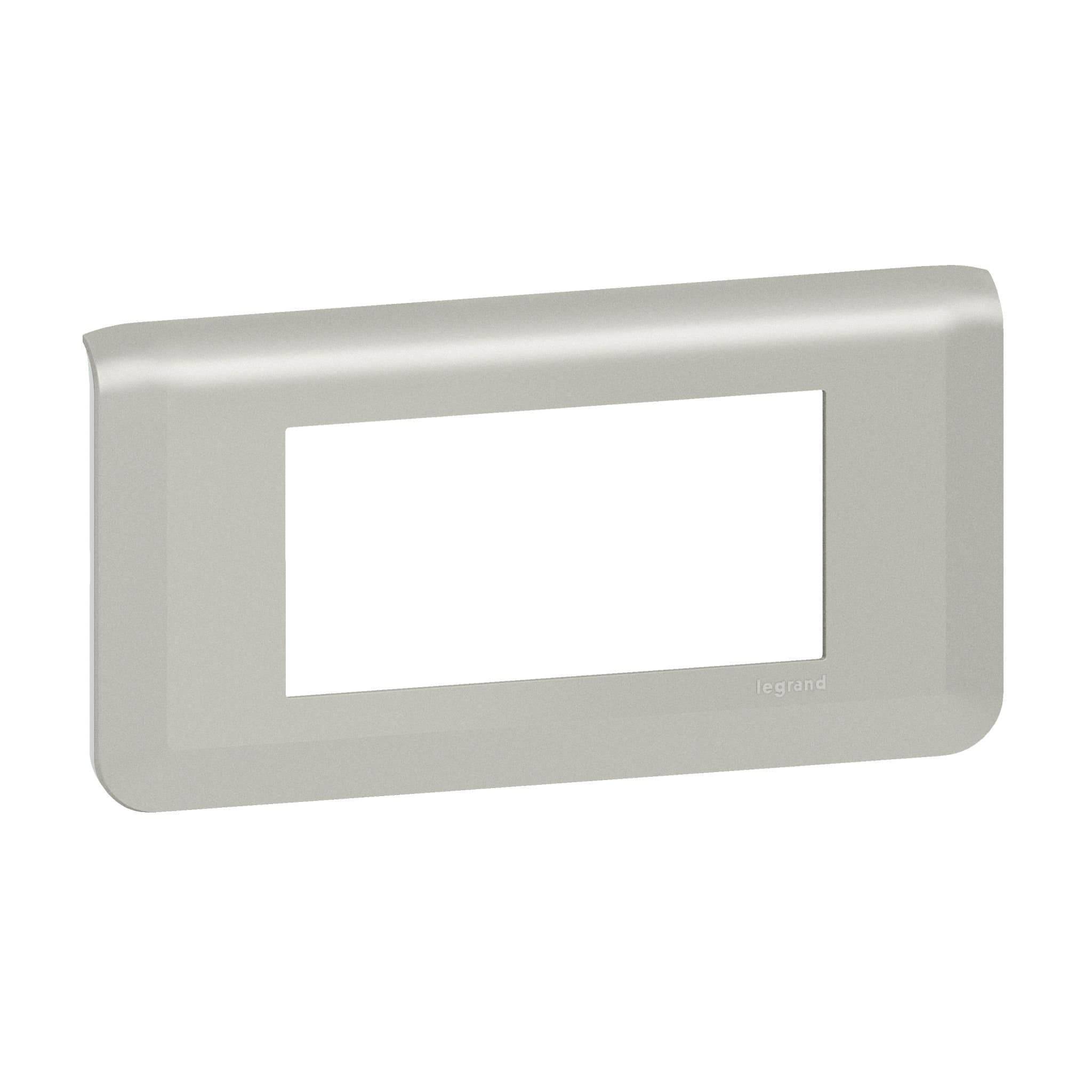 Legrand Mosaiс Рамка - Программа Mosaic - 4 модуля - алюминий 079314L — миниатюра 3