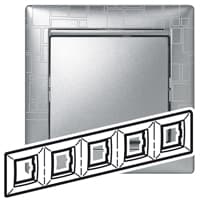 Legrand Valena Алюминий модерн Рамка 5-ая гориз 770345 — миниатюра 2
