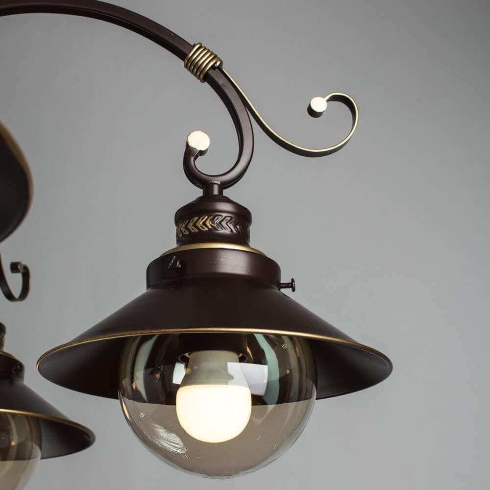 Arte Lamp Grazioso Коричневая/Прозрачная Люстра 5x60W 5xE27 A4577PL-5CK — миниатюра 3