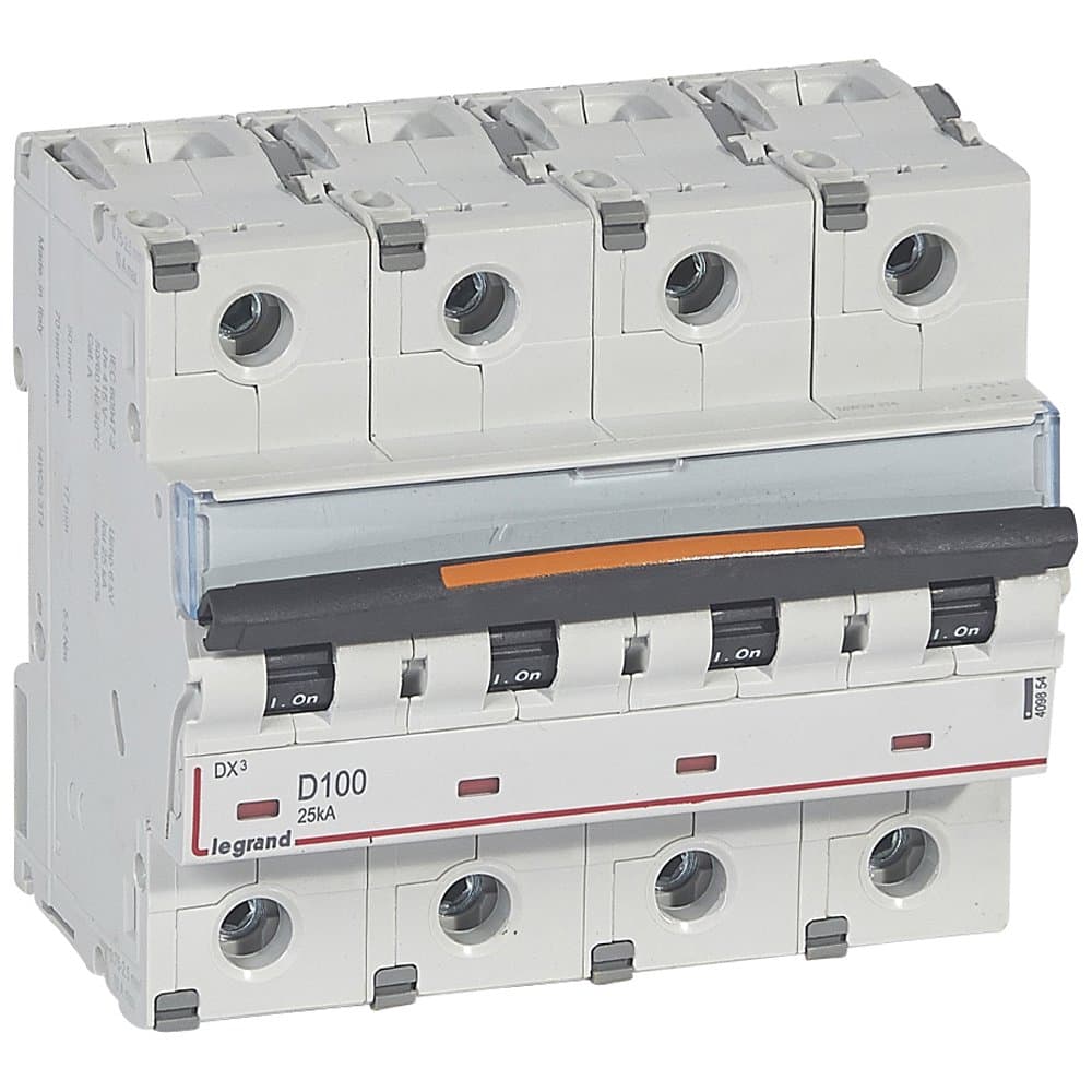 Legrand DX3 Автоматический выключатель 4P 100A (D) 25кА 409854 — миниатюра 1
