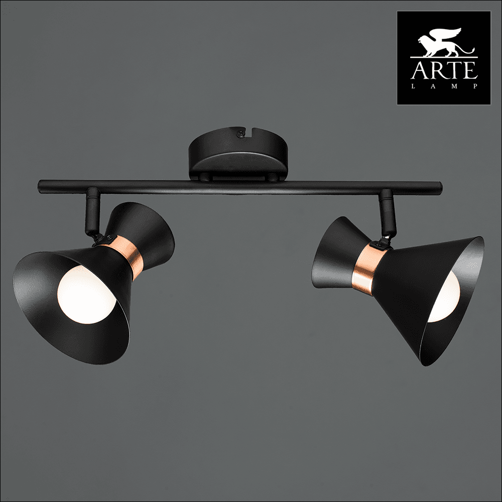 Arte Lamp Baltimore Черный Спот 2x40W 2xE14 A1406AP-2BK — миниатюра 2