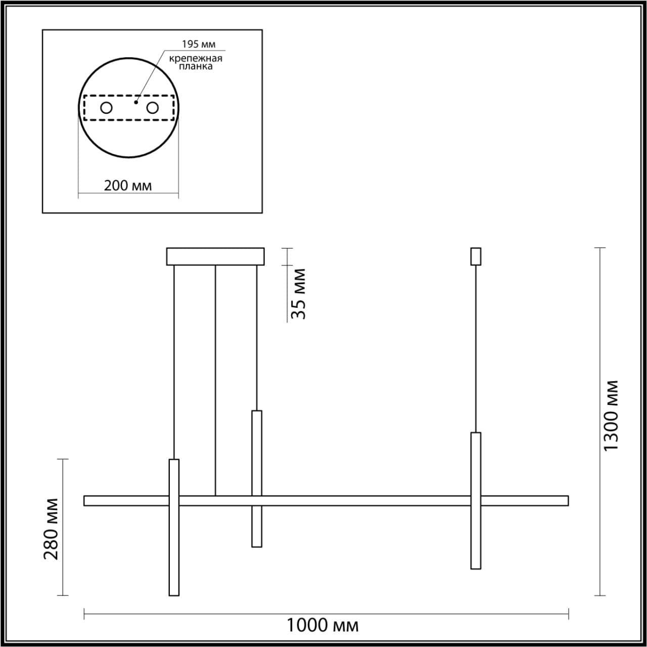 Odeon Light 6606/32L HIGHTECH ODL23 145 черный/металл Подвесной св-к IP20 LED 32W 3000K VETTA — миниатюра 2