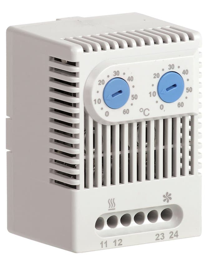 IEK Термостат двухканальный от 0 до +60°C  NO+NO