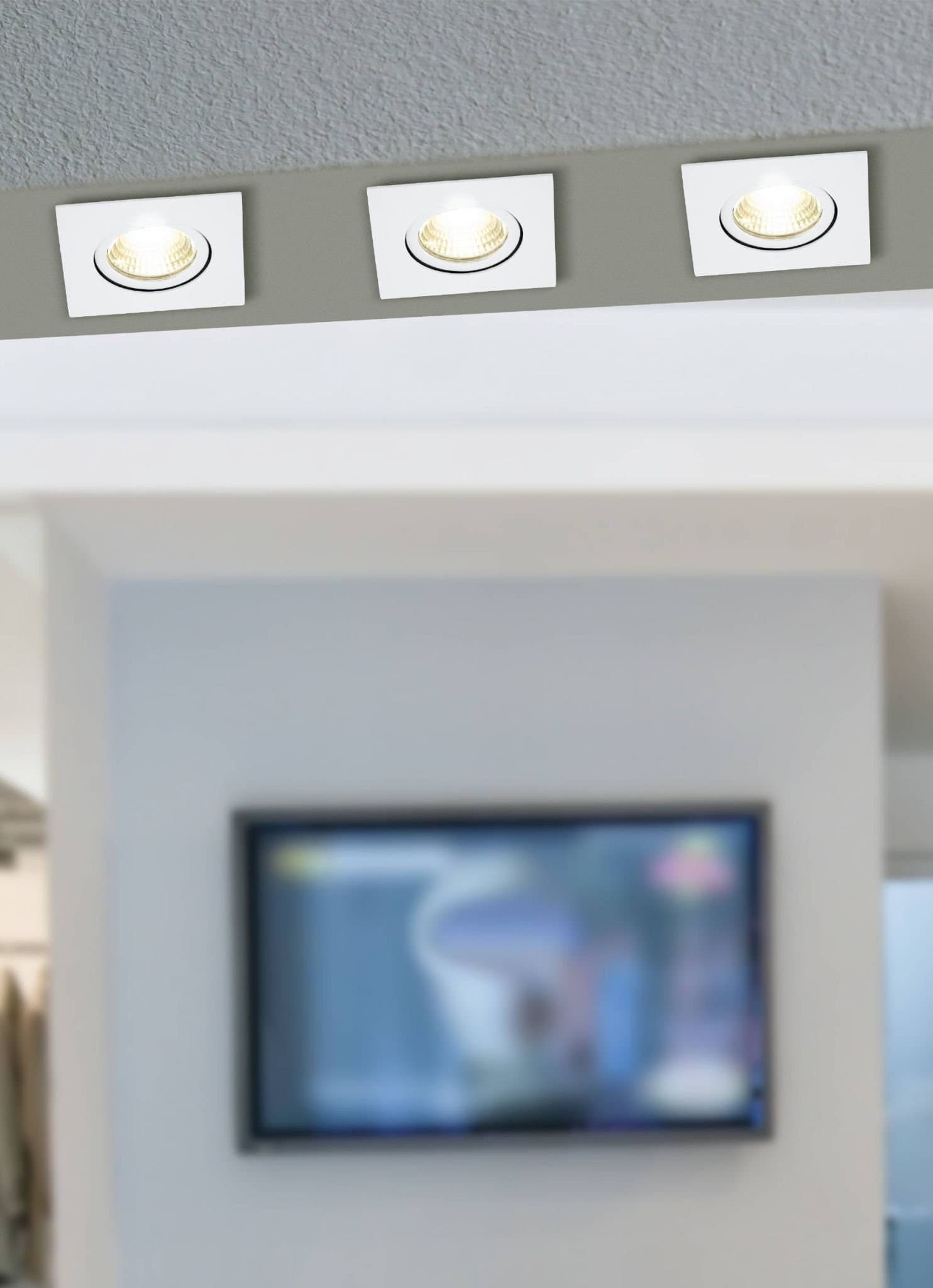 Eglo 98302 Cветодиодный встраиваемый светильник SALICETO диммир c регулировкой, 6W(LED), 88х88, 380lm, 3000K, алюминий — миниатюра 2