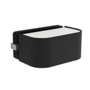 Eglo 39968 Бра SAVAZZA, 2x40W, E27, L240, H100, A155, сталь, черный, серебряный/текстиль, пластик, черный, белый