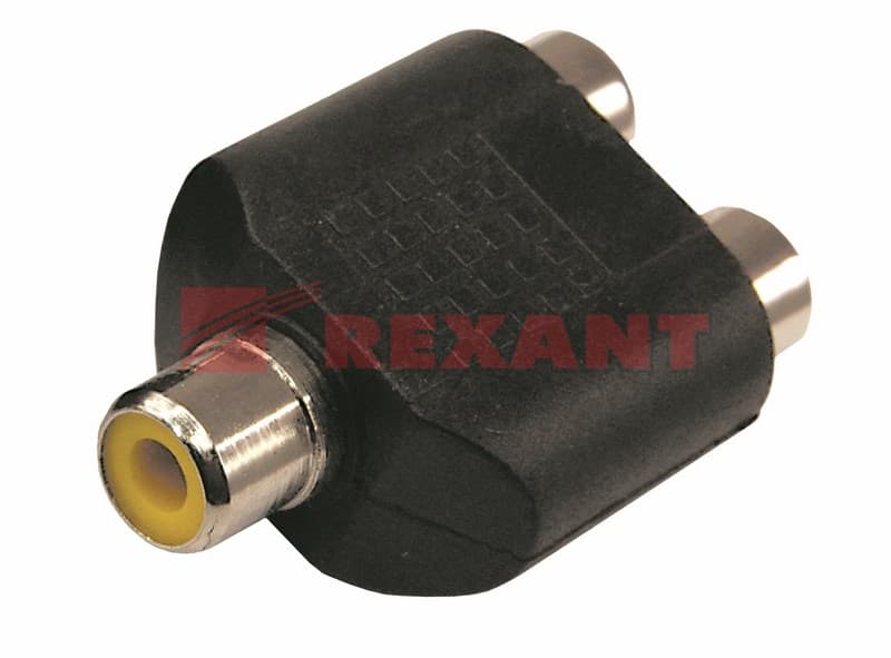 ПереходНИК 1 гнездо RCA - 2 гнезда RCA Rexant 14-0422 — миниатюра 2