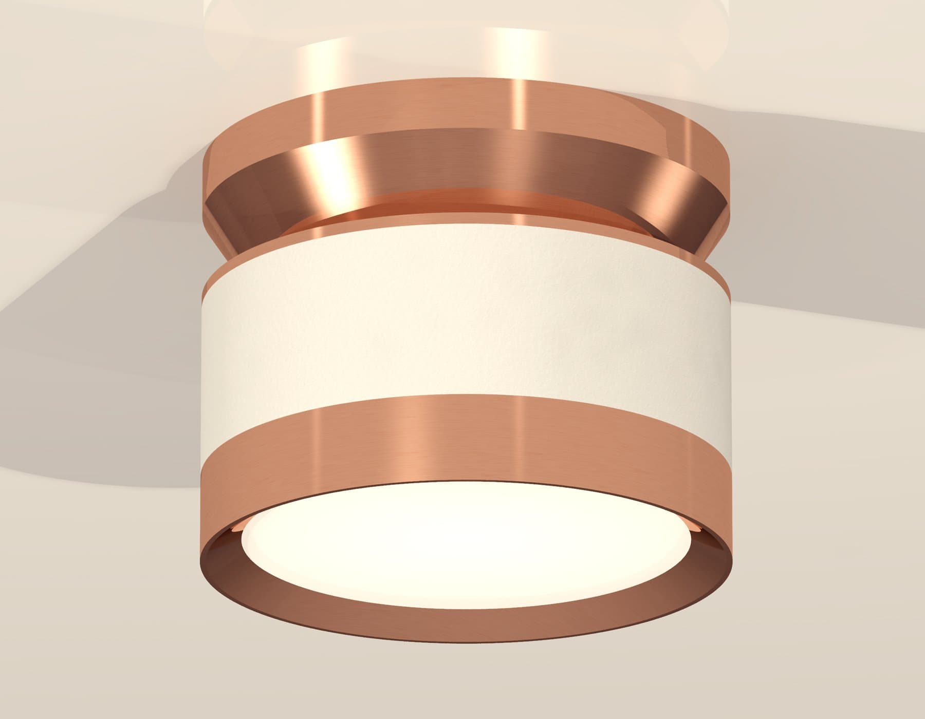 Ambrella Комплект накладного светильника XS8101065 SWH/PPG белый песок/золото розовое полированное GX53 (N8912, C8101, N8126) — миниатюра 3