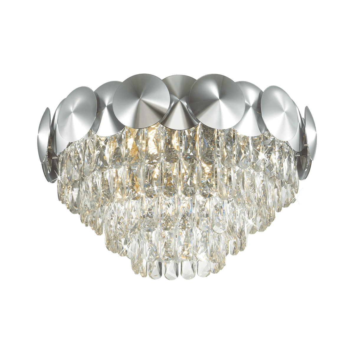 Odeon Light 4972/5C HALL ODL22 375 хром/пластик/хрусталь Люстра потолочная E27 5*40W CATRIS — миниатюра 2