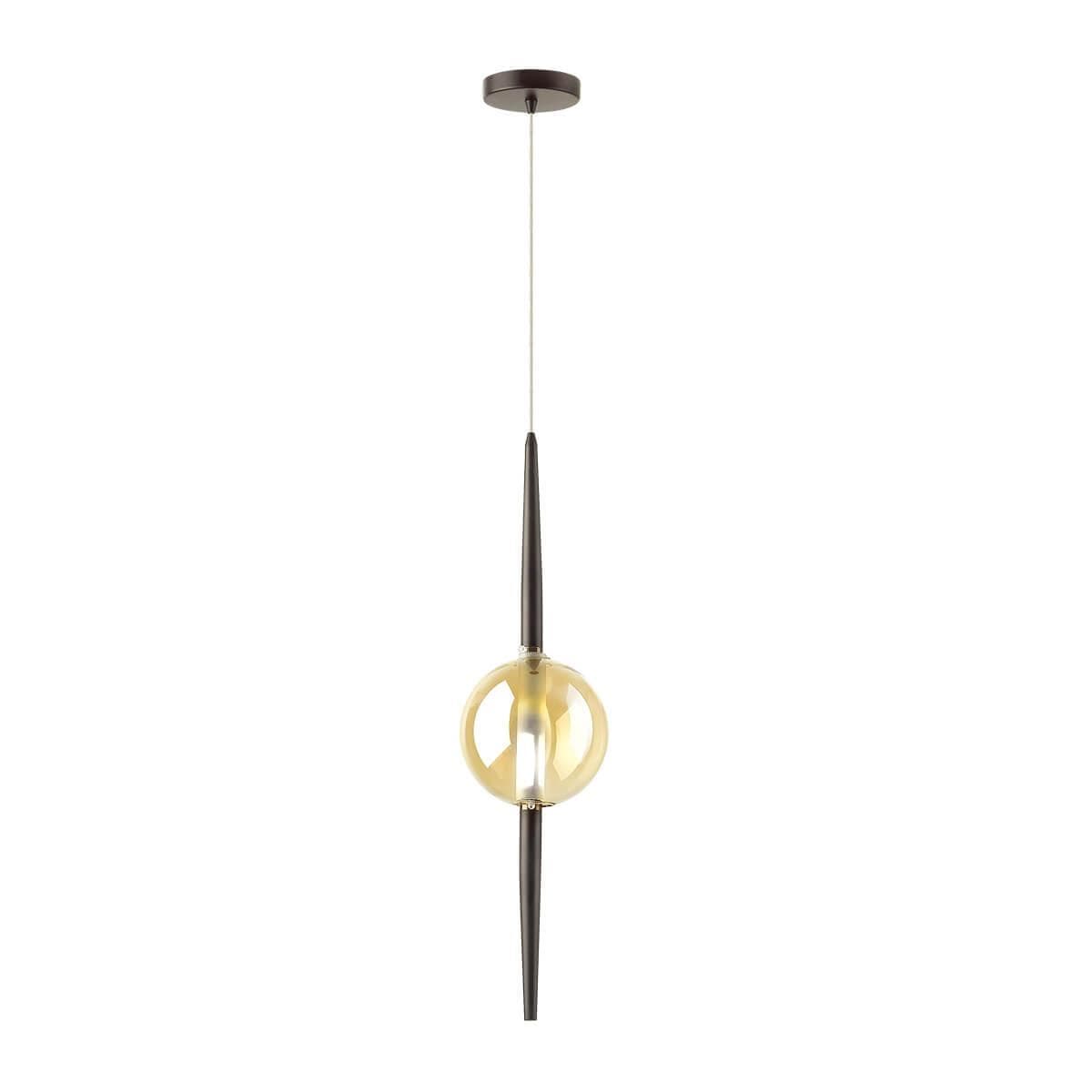 Odeon Light 4684/1 Подвес черный/янтарный G9 5W 220V LAZIA — миниатюра 1