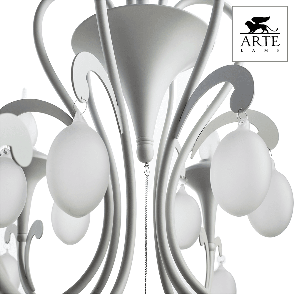 Arte Lamp Montmartre Белая Люстра 40W E14 A3239LM-6WH — миниатюра 4