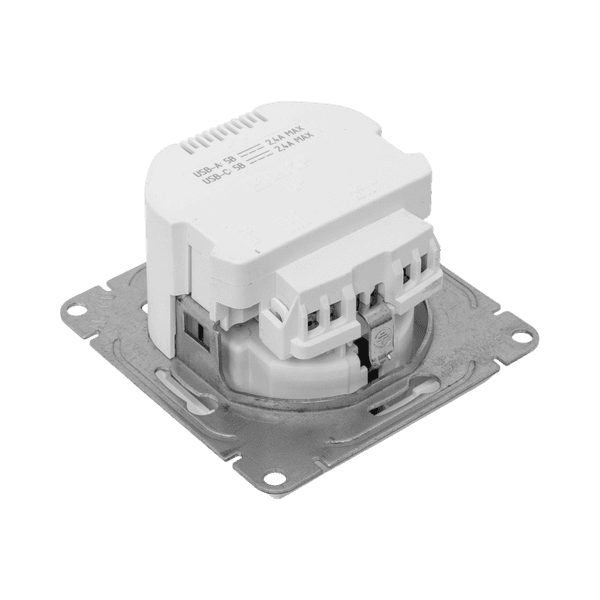 EKF Механизм розетки с USB-A+С - 2шт, 16А, с заземлением, со шторками, белый Эпика — миниатюра 21