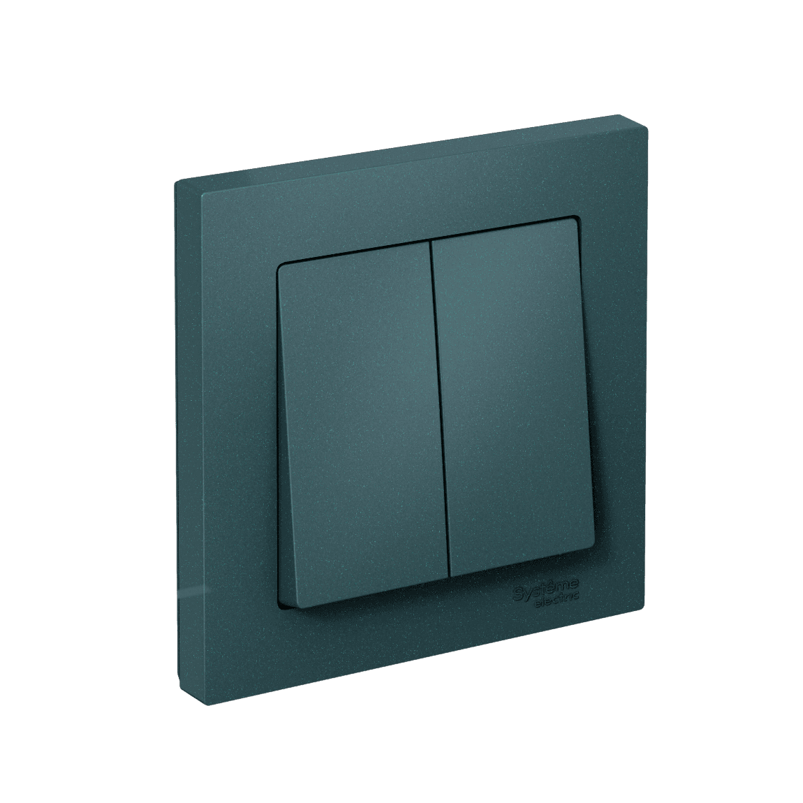 Systeme Electric AtlasDesign Изумруд Выключатель 2-клавишный, сх.6, 10АХ, в сборе, быстрозажим. клем.