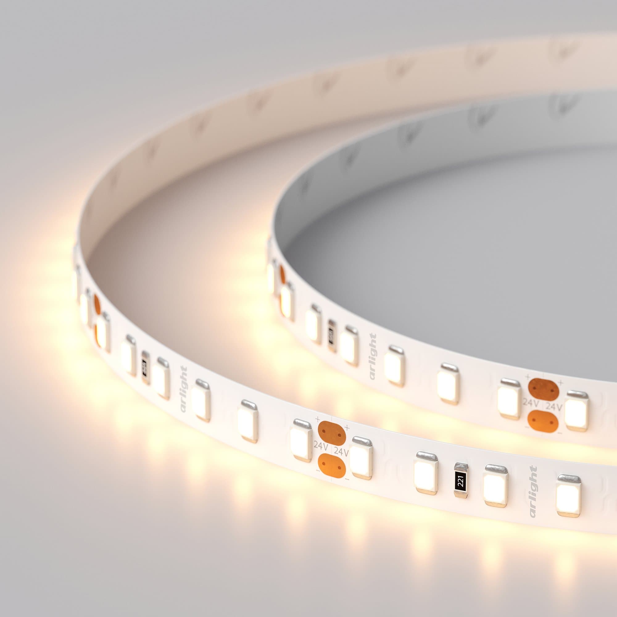 Arlight Светодиодная лента RT-A120-8mm 24V Warm2700 (14.4 W/m, IP20, 2835, 5m) (Открытый) 015699(2) — миниатюра 3