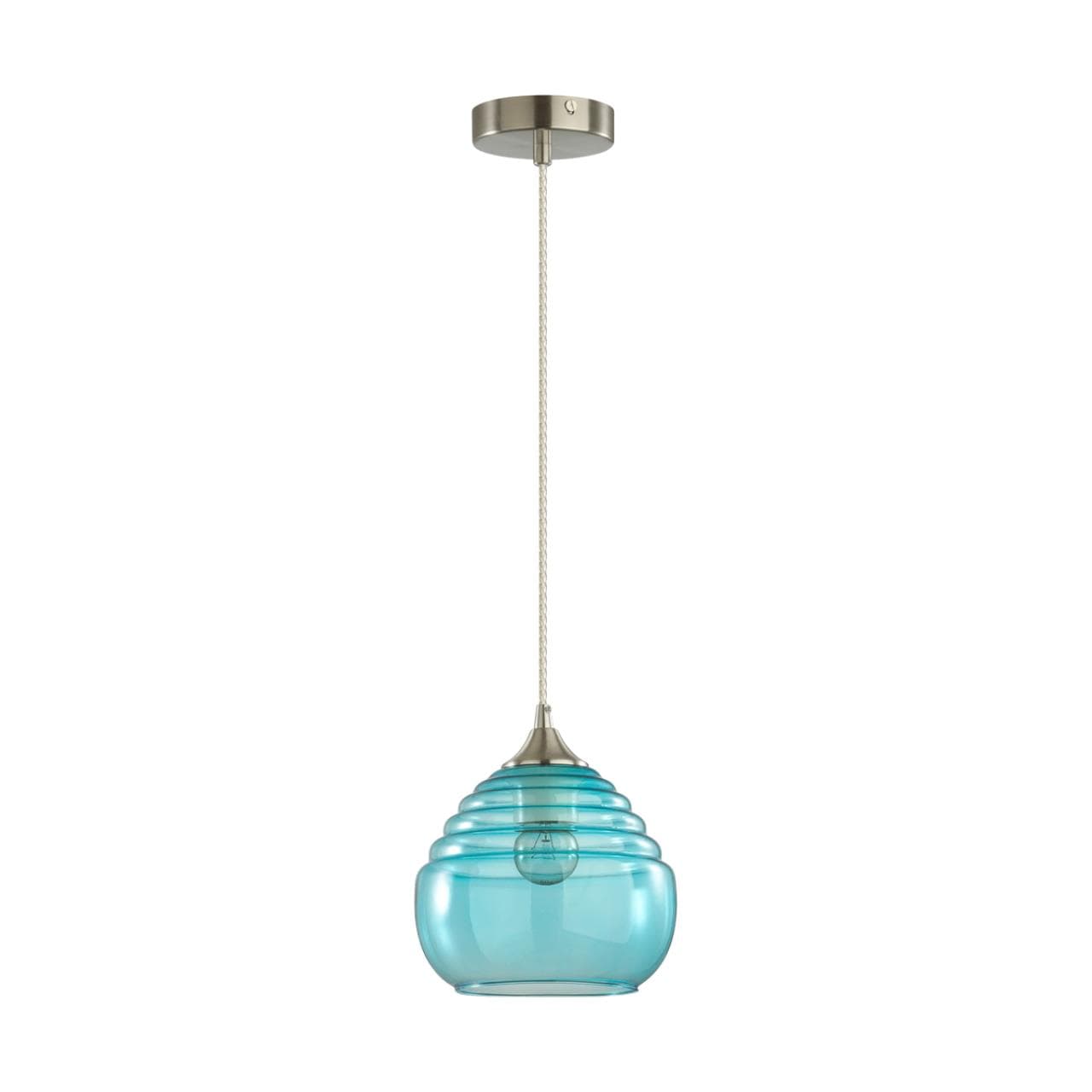 Lumion 5287/1 SUSPENTIONI LN23 никель, голубой Подвес E27 1*60W 220V LESTER
