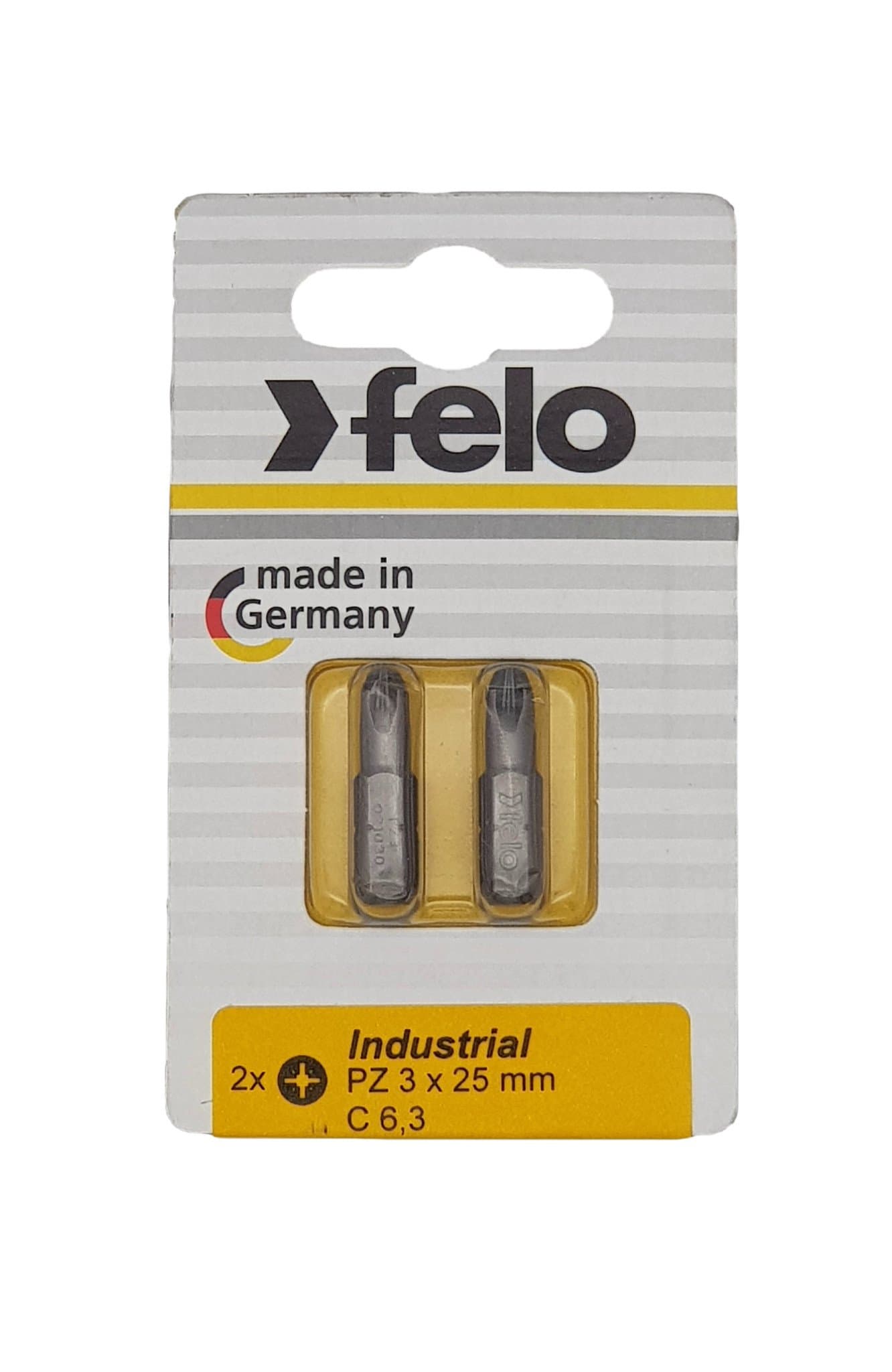 Felo Бита крестовая PZ 3X25, серия Industrial, 2 шт в блистере 02103036 — миниатюра 1