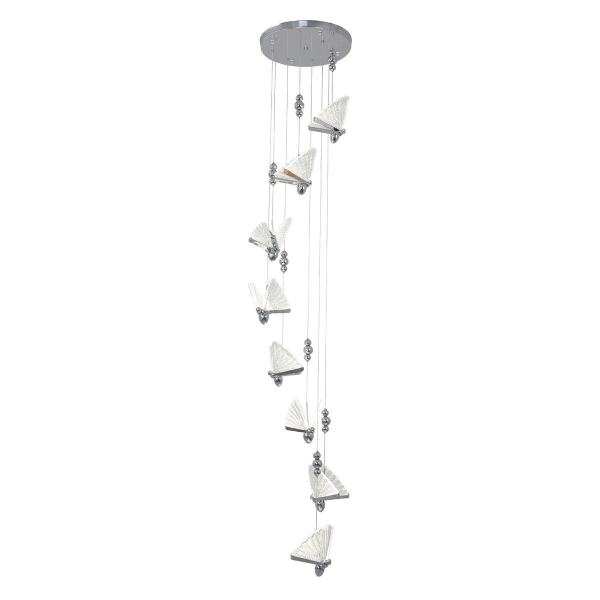 Kink Light 08444-8A,02 Подвес Баттерфляй хром d40 h250 Led 8*6W (4000K) — миниатюра 1