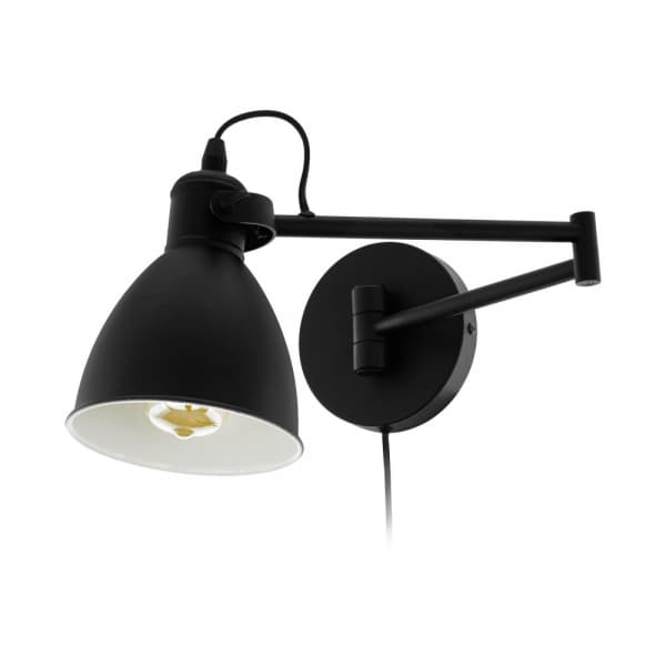 Eglo 97886 Светодиодный бра коленчатое SAN PERI, 1х10W (E27), L130, B300, H210, cталь, черный — миниатюра 1