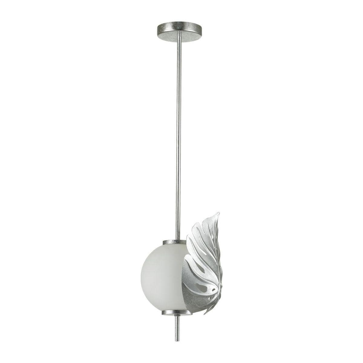 Odeon Light 4865/1 MODERN ODL_EX22 45 серебристый/белый/стекло Подвес E14 1*40W JUNGLE — миниатюра 1