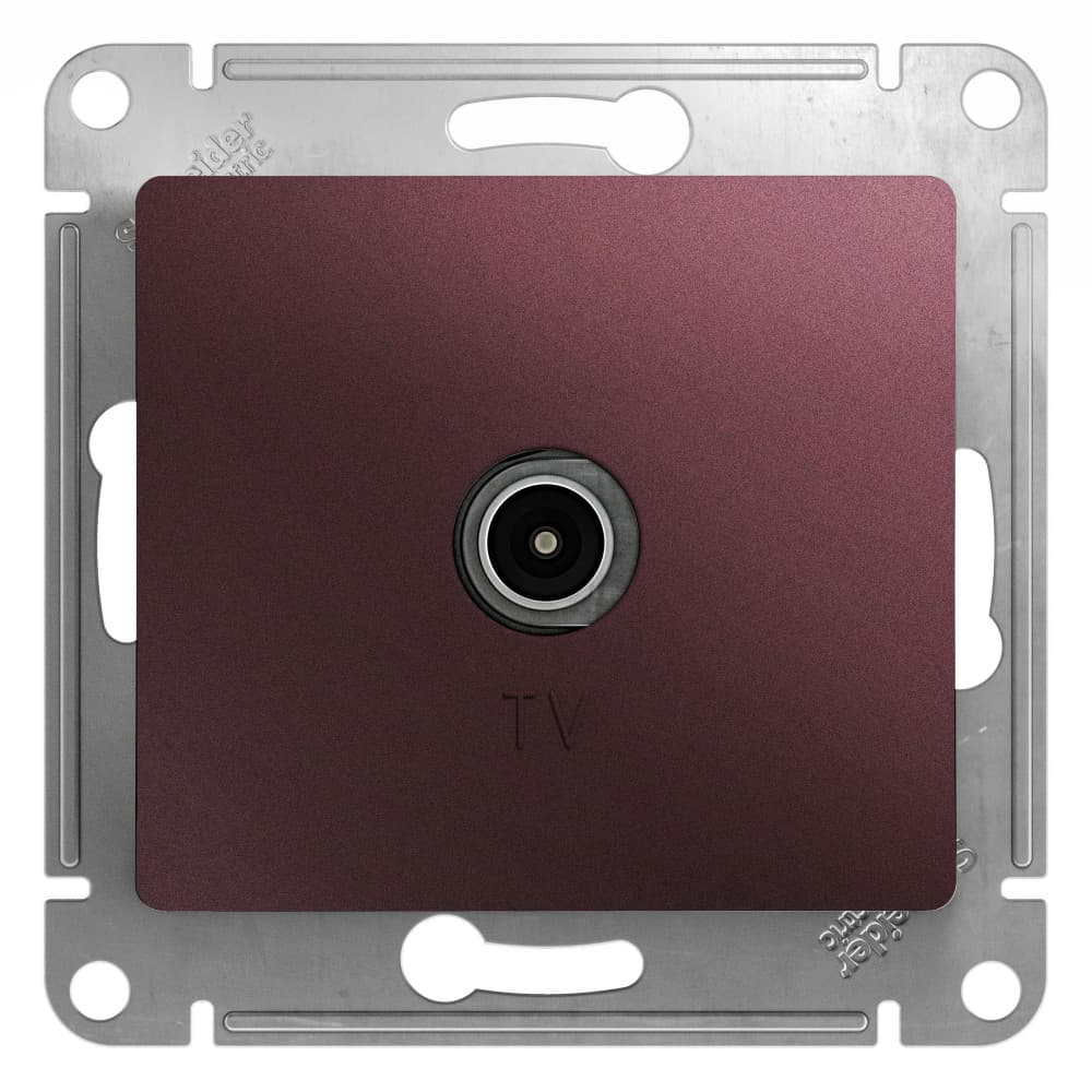 Systeme Electric Glossa Баклажановый Розетка TV проходная 4DB