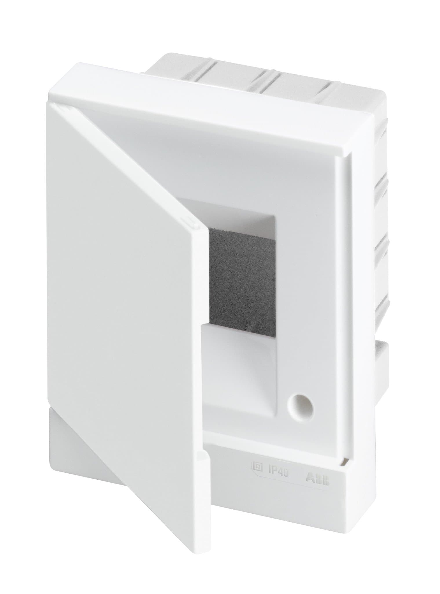ABB Basic E Бокс в нишу 4М белая непрозрачная дверь (c клеммами) 1SZR004002A1101